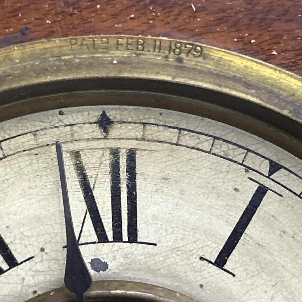 Antique Victorian Walnut Gingerbread Parlor Clock Open Escapement Alarm 1880s